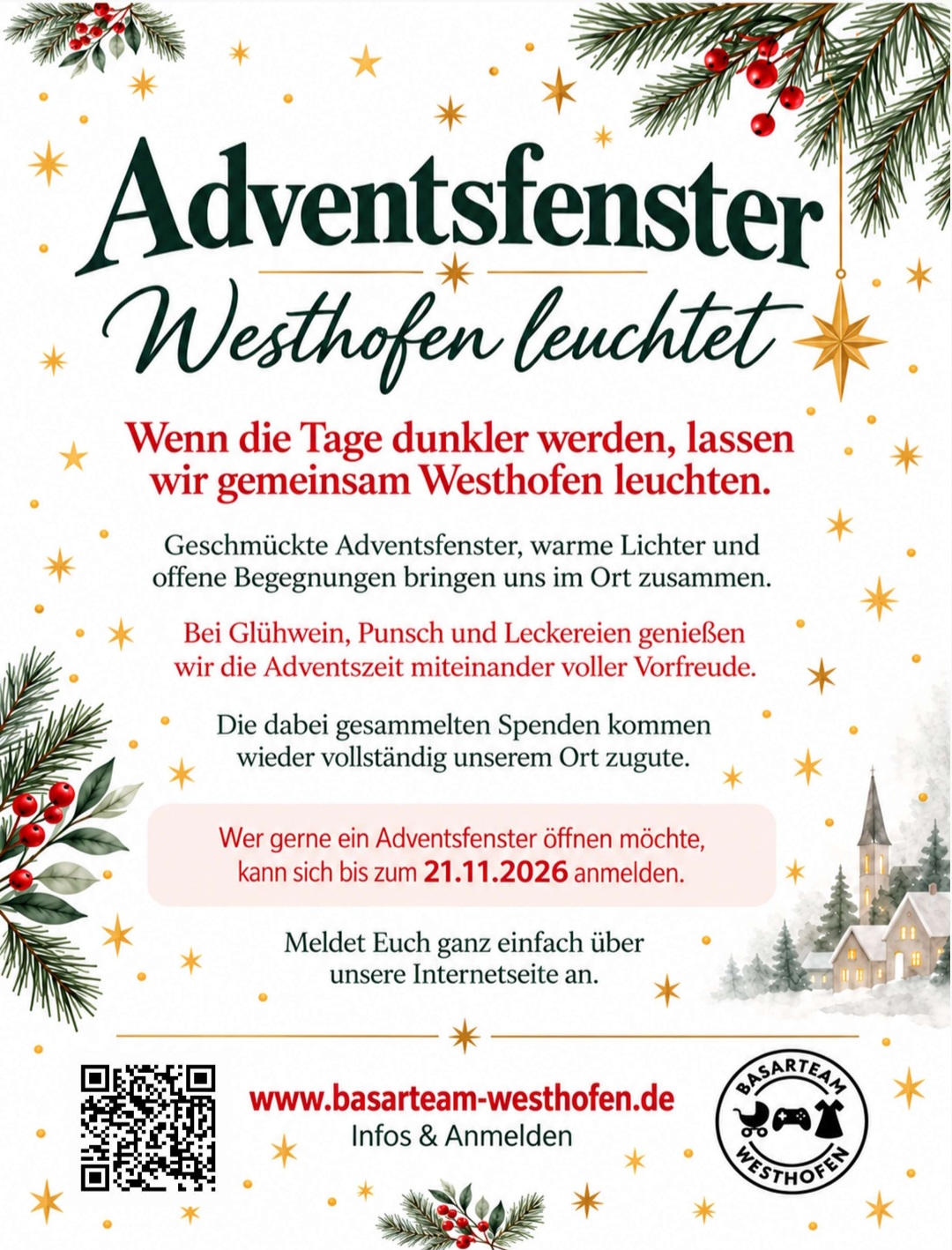 Adventsfenster – Westhofen leuchtet